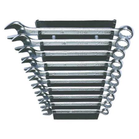 T4343M/10ST CK T4343M Series 10-Piece Combination Spanner Set, 8, 9, 10, 11, 12, 13, 14, 15, 17, 19, Chrome Vandium Steel