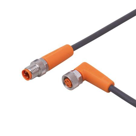 EVC450 ifm electronic Male 3 way M8 to Female 3 way M8 Communication Cable, 0.8 m