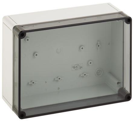 11150801 Spelsberg TK PS, Polystyrene Enclosure, IP66, 254 x 180 x 111mm Blue Transparent, Grey