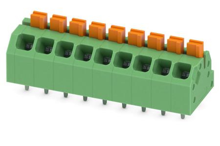 1862110 Phoenix Contact SPTAF 1/ 9-3.5-EL Series PCB Terminal Block, 9-Contact, 3.5mm Pitch, Through Hole Mount, 2-Row
