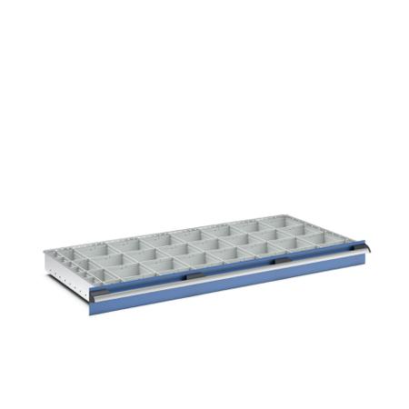 43020784 Bott Polypropylene, Recycled Plastic Storage Rack, 650mm x 1300mm x 100mm, Light Grey