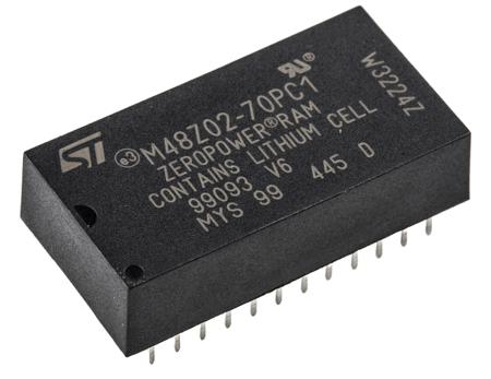 M48Z02-70PC1 STMicroelectronics 16kbit 70ns NVRAM, 24-Pin PCDIP,