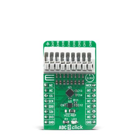 MIKROE-4105 MikroElektronika  ADC 9 Click Expansion Board Signal Conversion Development Tool