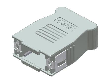 16-001750E CONEC 16 Series Plastic D Sub Backshell, 9 Way, Strain Relief