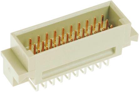 09251306921 HARTING 30 Way 2.54mm Pitch, Type 3C Class C2, 3 Row, Right Angle DIN 41612 Connector, Plug
