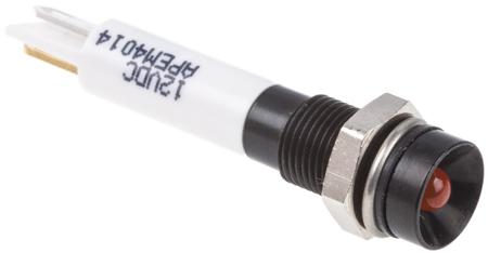843-2449 RS PRO Orange Panel Mount Indicator, 10.8 → 13.2V dc, 6mm Mounting Hole Size, IP67