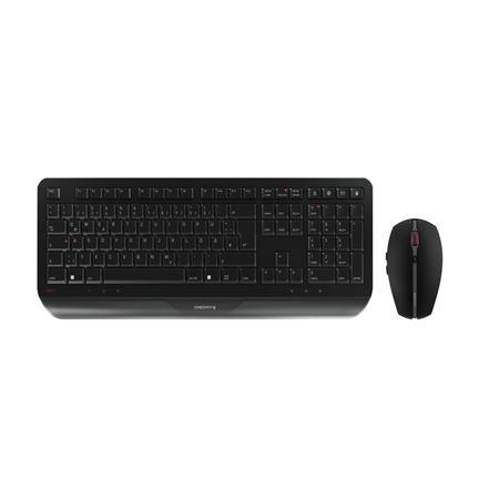 JD-7000DE-2 Cherry CHERRY GENTIX DESKTOP Wireless Ergonomic Keyboard and Mouse Set, QWERTZ (German), Black