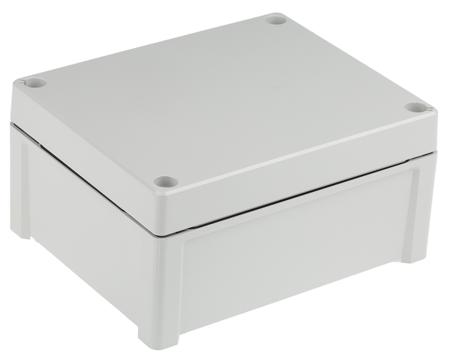 TA-201610-ENCLOSURE Fibox TEMPO Series Grey ABS Enclosure, IP65, Grey Lid, 201.2 x 163.2 x 98.4mm