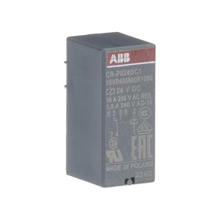 1SVR405600R1000 CR-P024DC1 ABB CR-P Series Interface Relay, DIN Rail Mount, 24V dc Coil, SPDT, 16A Load