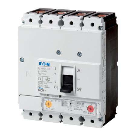 281251-NZMN1-4-A160 Eaton, Eaton Moeller NZM MCCB Molded Case Circuit Breaker 4P 160A, Breaking Capacity 7.5 kA, Fixed Mount