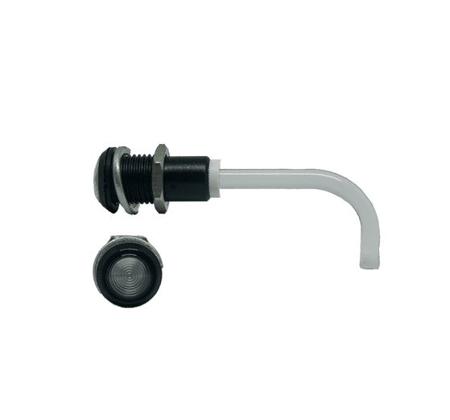 RHD-0700-3000-F9PZ67PR  Bivar, Panel Mount Right Angle LED Light Pipe, Clear Round Lens