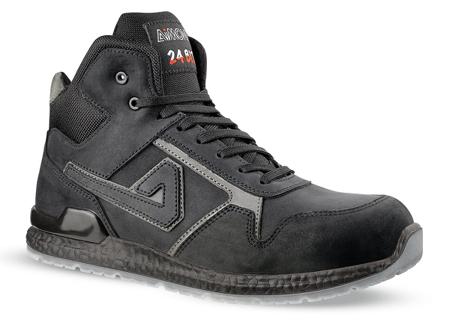 KANYE-ABI04-38 AIMONT Kanye Unisex's Black Leather Shoe UK 5, EUR 38 S3