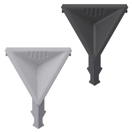 3842558478 Bosch Rexroth Grey PP Cover Cap, 80 x 80 mm Strut Profile, 10mm Groove
