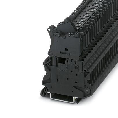 1021489 Phoenix Contact  UT Series Black, 0.14 → 6mm², 2-Level, Push In Termination, Fused