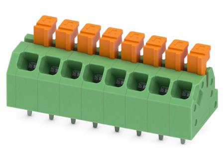 1864341 Phoenix Contact SPTAF 1/ 8-3.5-LL Series PCB Terminal Block, 8-Contact, 3.5mm Pitch, Through Hole Mount, 2-Row