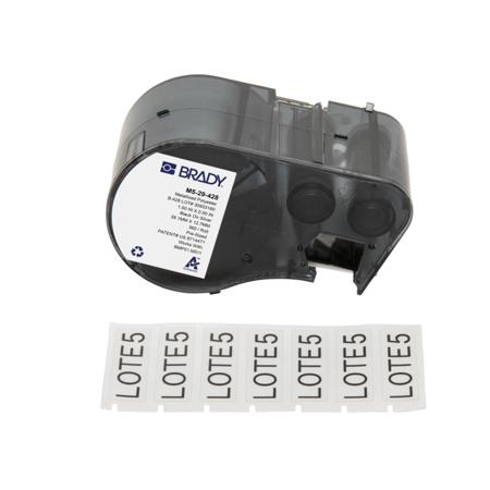 M5-29-428 Brady B-428 on Black on Light Grey Label, 38.10 mm Width