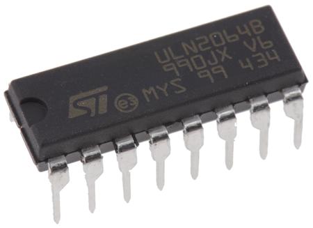 ULN2064B STMicroelectronics  Quad NPN Darlington Transistor, 1.75 A 50 V, 16-Pin PDIP