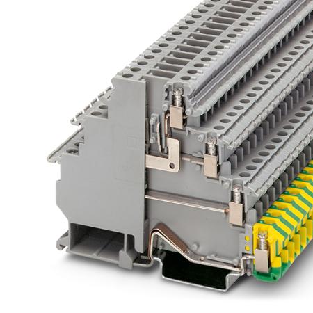 3011067 Phoenix Contact  5-D/TG/D/PE, VIOK 1 Series Grey, 2.5mm², 4-Level, Screw Termination