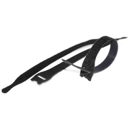 285-4578 RS Pro Hook & Loop Cable Tie Black Cable Tie, 203.5mm x 12 mm