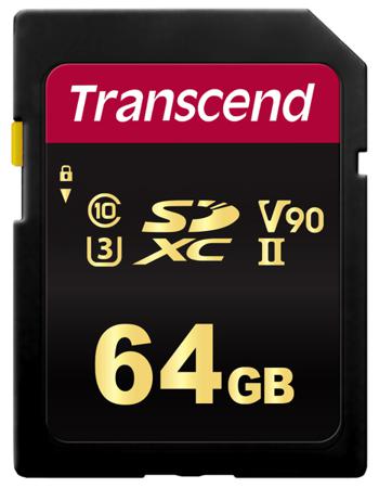 TS64GSDC700S Transcend 64 GB SDHC, SDXC SD Card, Class 10, UHS-II U3, V90
