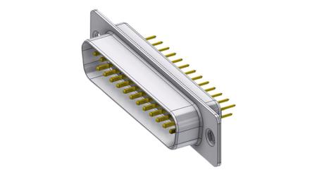 DT25PY/2 Deltron Connectors DT 25 Way D-sub Connector Plug, 2.77mm Pitch, with Screw Locks