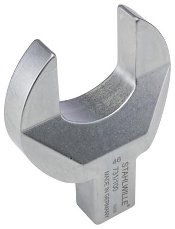 58211046 STAHLWILLE 731/100 Series Open Ended Insert Insertion Wrench, 46 mm, 22 x 28mm Insert, Chrome Plated Finish
