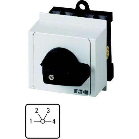 19869-T0-2-8231-IVS Eaton, 1P 4 Position 60° Multi Step Cam Switch, 690V (Volts), 20A, Toggle Actuator