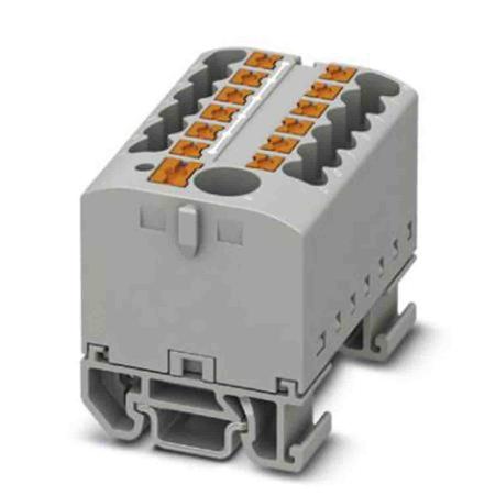 3274188 Phoenix Contact Distribution Block, 13 Way, 4mm², 24A, 690 V, Grey