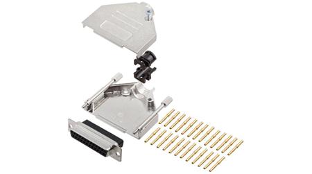 6355-0050-13 Encitech Connectors 6355 Series Zinc Top Entry D Sub Backshell, 25 Way