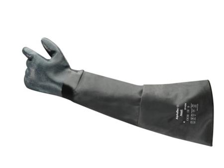 19026100 Ansell AlphaTec 19-026 Black Cotton Cold Resistant, Heat Resistant Gloves, Size 10, Neoprene Coating