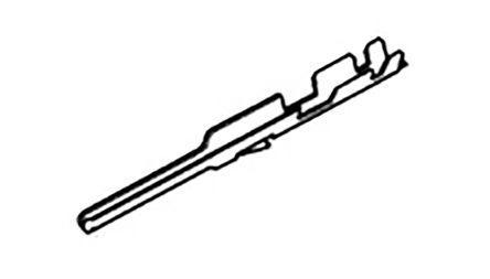 102107-1 TE Connectivity AMPMODU Mod IV Crimp Terminal Contact, Male, 0.1mm² to 0.4mm², 26AWG to 22AWG, Gold Plating