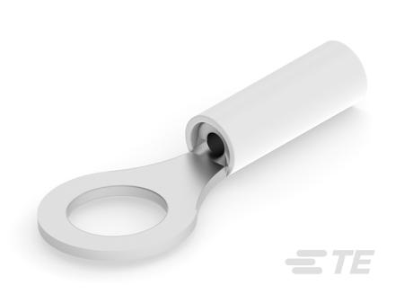 325034 TE Connectivity, PIDG Insulated Ring Terminal, M6 Stud Size, White