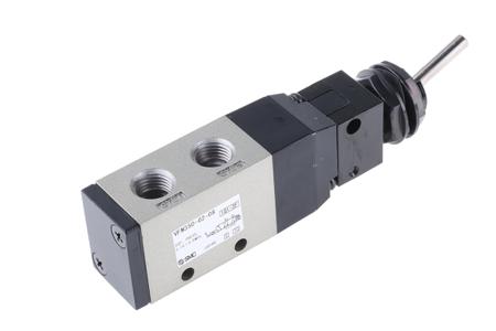 VFM350-02-08 SMC Toggle Lever Pneumatic Manual Control Valve, Rc 1/4, Aluminium Alloy 1/4 in Rc, -5 → +60°C