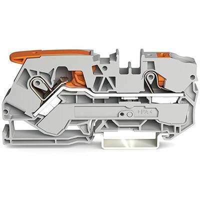 2110-5201 WAGO TOPJOB S Series DIN Rail Terminal Block, 10mm², 1-Level, Push In Termination, ATEX, IECE