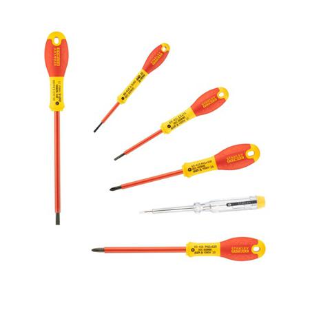 0-65-441 Stanley Phillips; Slotted Insulated Screwdriver Set, 6-Piece