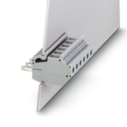 0708357 Phoenix Contact, 6mm Pitch, DFK 4, 2 Way, , Pluggable Terminal Block, Feed Through Plug, Screw Mount, Slip-On, Solder