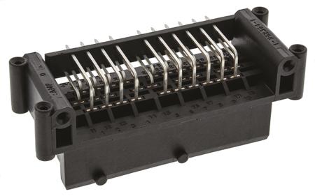 1-963221-1 TE Connectivity Junior Power Timer, 5mm Pitch, 29 Way, 3 Row, Right Angle PCB Header, Through Hole