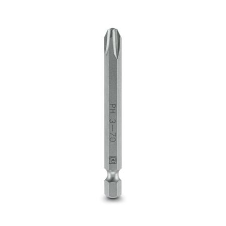 1212584 Phoenix Contact Phillips Driver Bit, PH 3 x 70 mm Tip, 1/4 in Drive, Phillips Drive, 70 mm Overall
