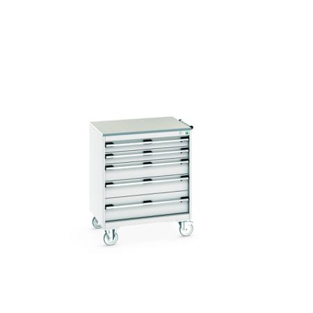 40402158-16V Bott, 5 Drawer Sheet Steel Floor Standing Storage Cabinet, 800 X 650 X 990mm