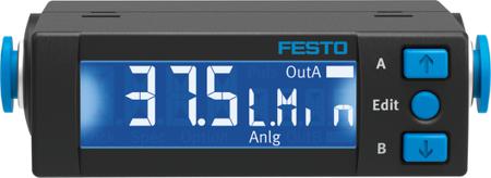 SFAH-10U-Q6S-PNLK-PNVBA-L1 Festo SFAH Series Flow Sensor for Air, 0.2 l/min Min, 10 L/min Max