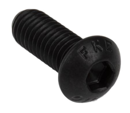 281-300 RS Pro, M6 Hex Socket Button Screw Black, Self-Colour Steel x 16mm