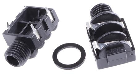 449-332 RS PRO Jack Connector 6.35 mm PCB Mount Mono Socket, 2Pole 3A