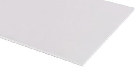 809-9689 White Polyvinyl Chloride PVC Sheet, 1.2m x 1.2m x 2.5mm