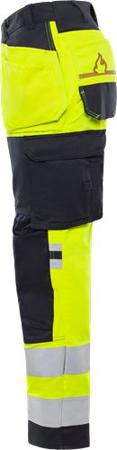 129520-171-172 Fristads 2167 ATHF Men's Trousers Navy, Yellow 88 cm Waist 87cm Leg