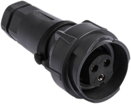 PXP7011/03S/ST/1315 Bulgin Circular Connector, 3 Contacts, Cable, Standard Connector, Socket, Female, IP66, IP68, IP69K, Buccaneer 7000