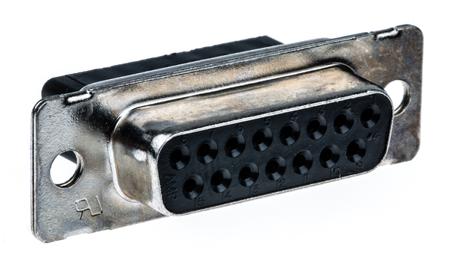 205205-2 TE Connectivity AMPLIMITE HDP-20 Series Straight Crimp D-sub Connector, Socket, 15 pin