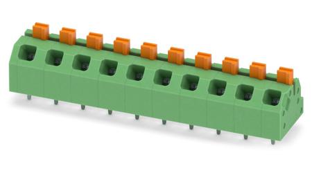 1862495 Phoenix Contact SPTAF 1/10-5.0-EL Series PCB Terminal Block, 10-Contact, 5mm Pitch, Through Hole Mount, 2-Row