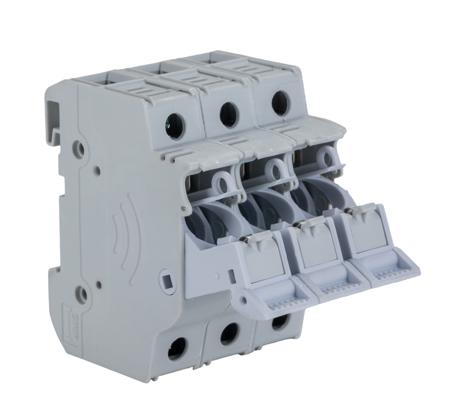 CHCC3DIU Eaton 30A Rail Mount Fuse Holder for 10 x 38mm Fuse, 3P, 600V ac
