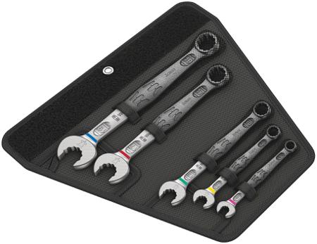 05020230001 Wera Joker 6003 Series 5-Piece Ring Spanner Set, 8 → 19 mm, Chrome Molybdenum Steel