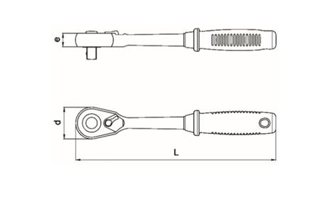 194-4595 RS PRO 3/8 in Reversible Ratchet With Quick Release Handle